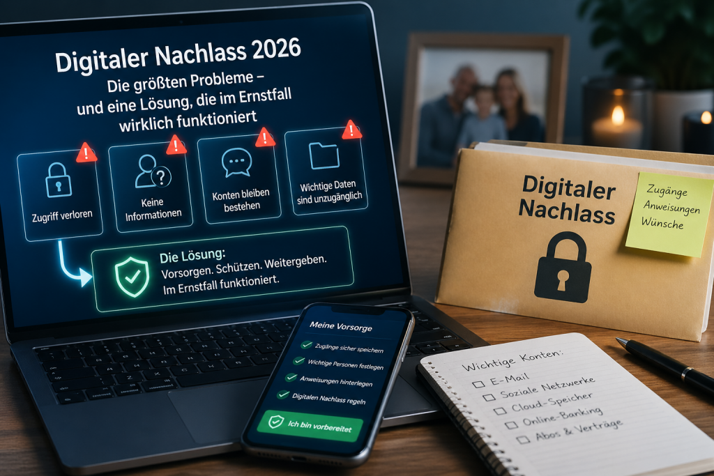 Digitaler Nachlass - Herausforderung für Familien und Lösung - DLH Stick