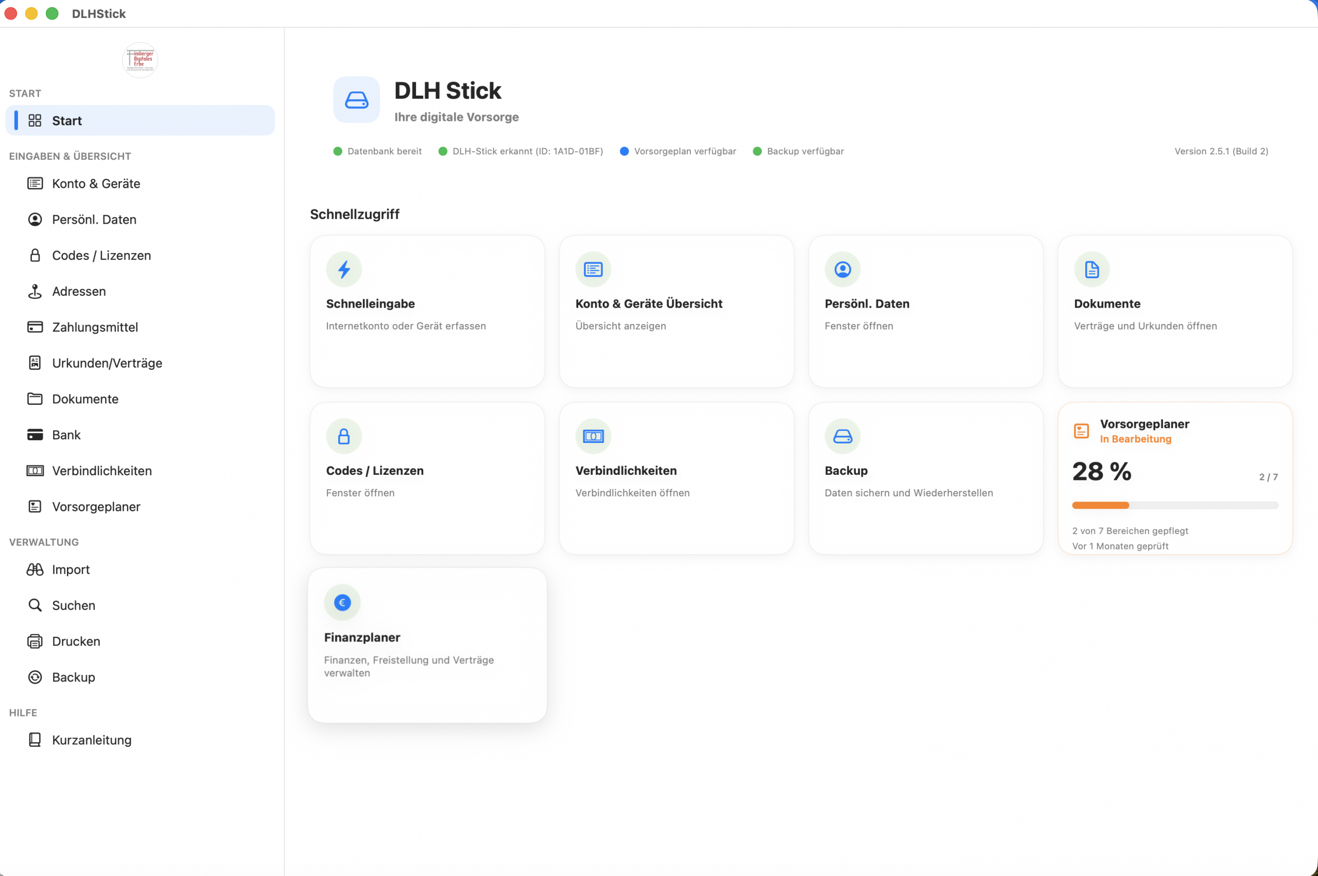 DLH Stick macOS Dashboard