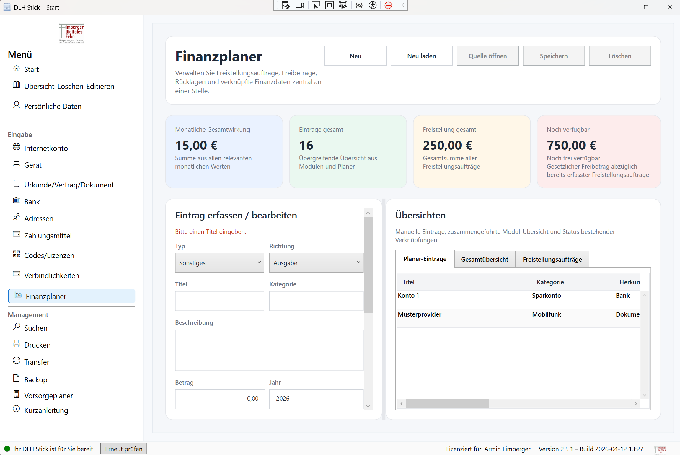 DLH-Stick-Finance-Planner
